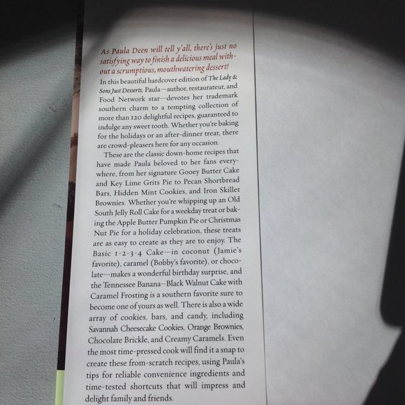 Cookbook Paula & Sons Just Desert by Paula Dean - Picture 5 of 6